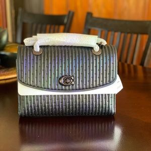 COACH PARKER HANDBAG WITH QUILTING AND RIVETS